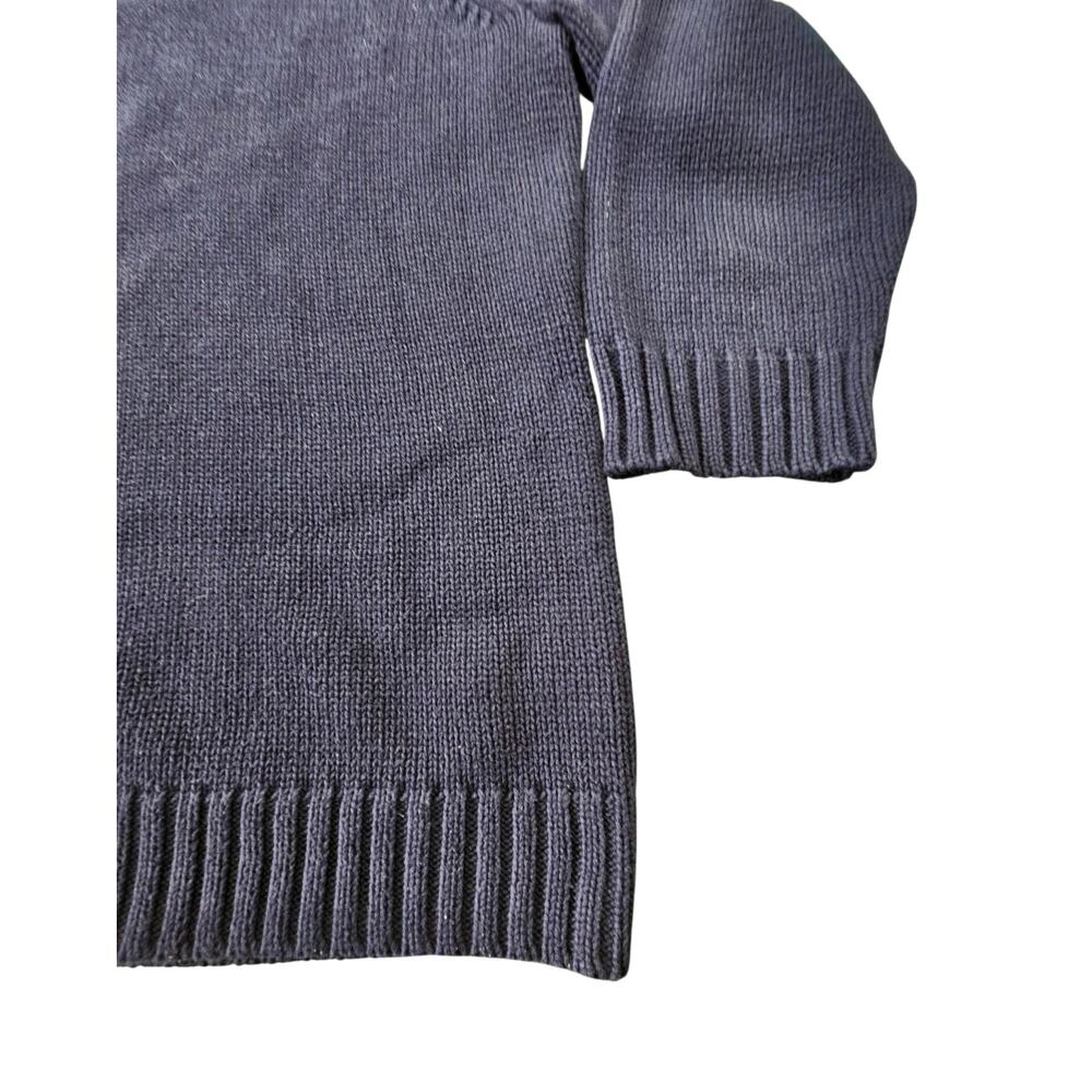 Lauren Ralph Lauren 3/4 Sleeve Navy Turtleneck Knit Sweater Women's Size Large - Picture 4 of 15